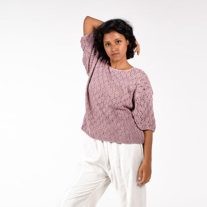 Celine Organic Cotton Hand Knit Top