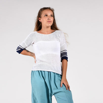 Josie Organic Cotton Hand Knit Top