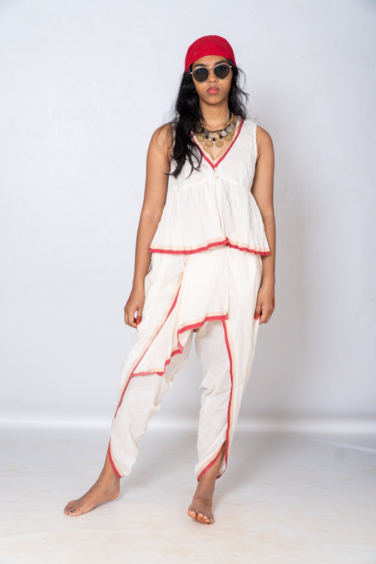 Set of 2- Top & Dhoti Set