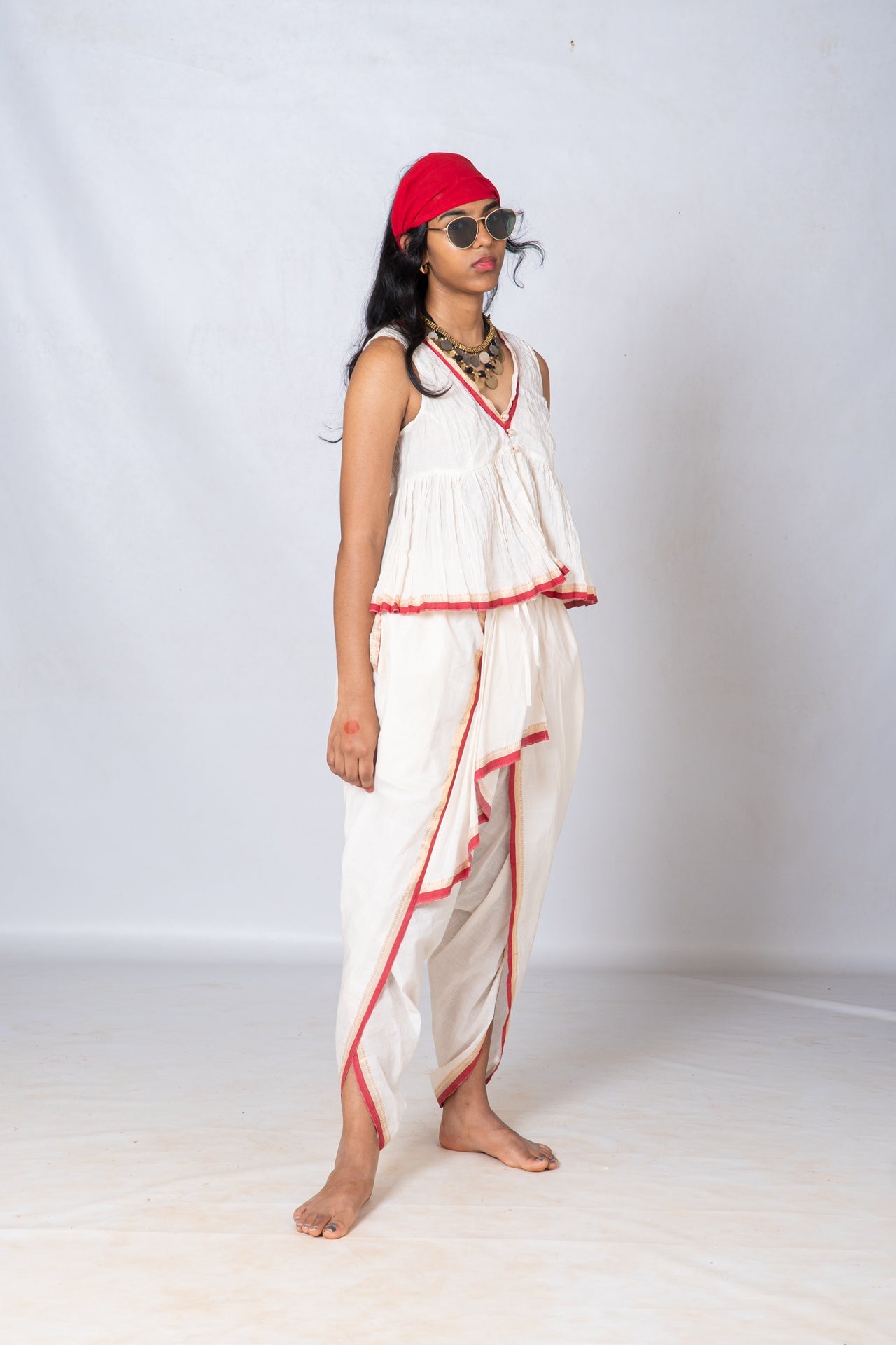 Set of 2- Top & Dhoti Set