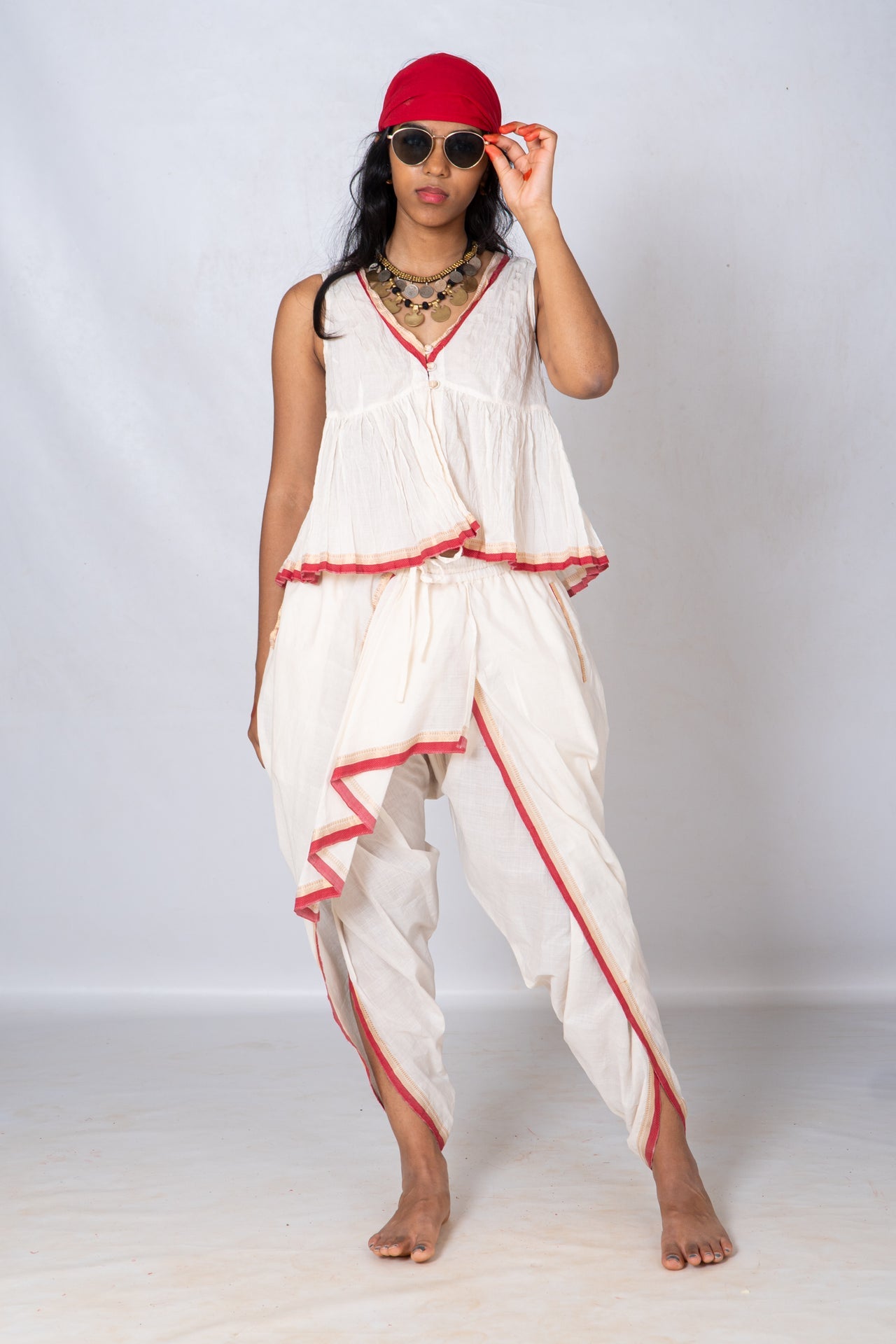 Set of 2- Top & Dhoti Set