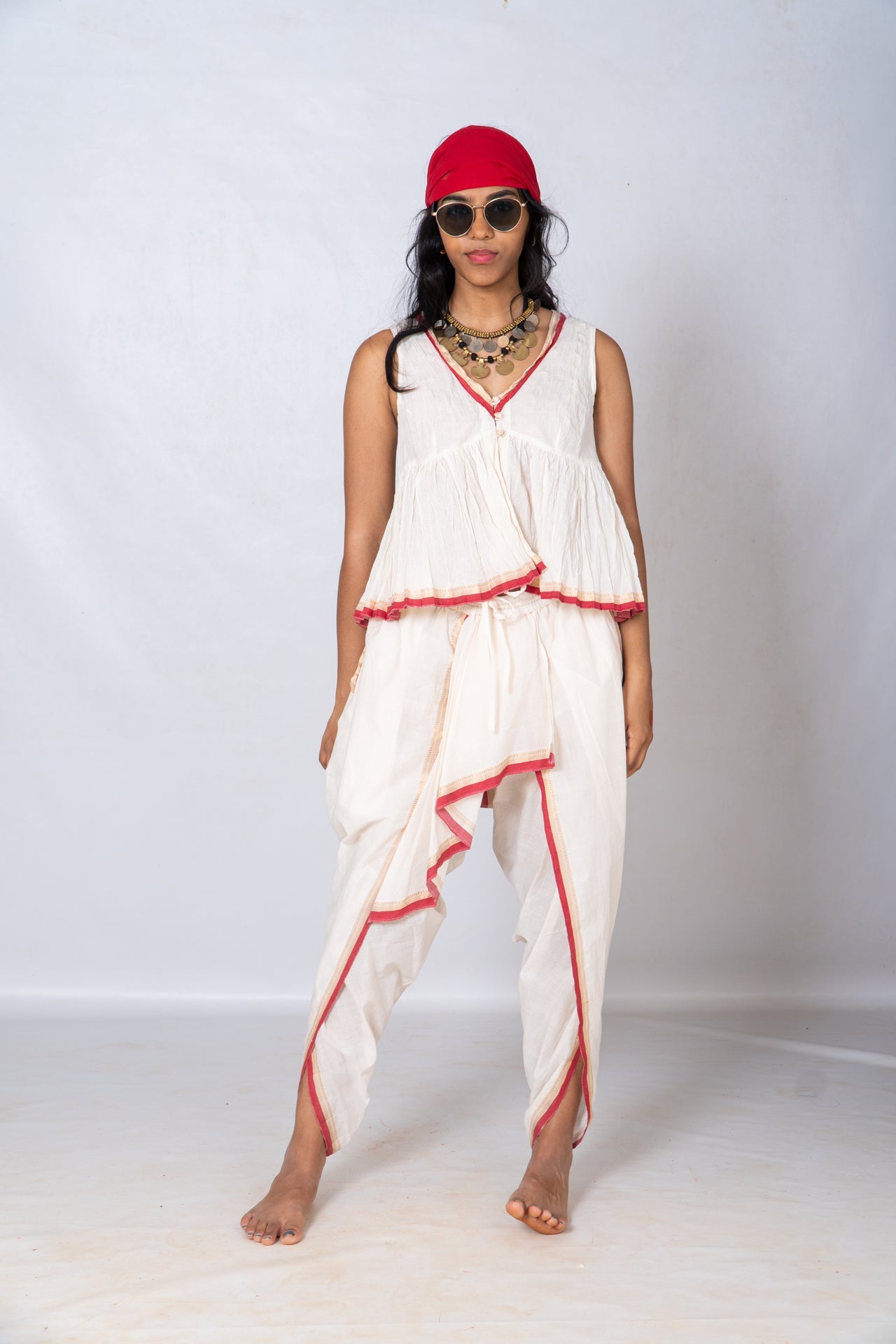 Set of 2- Top & Dhoti Set