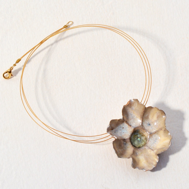 delicate flower necklace